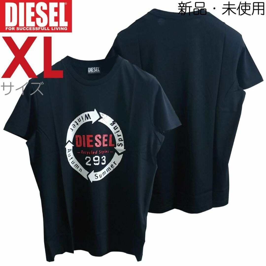 新品 L ディーゼル Diesel グラフィック Tシャツ カットソー C1 黒
