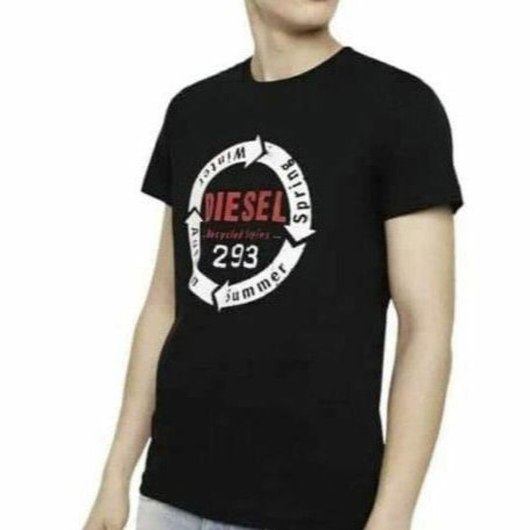 新品 L ディーゼル Diesel グラフィック Tシャツ カットソー C1 黒