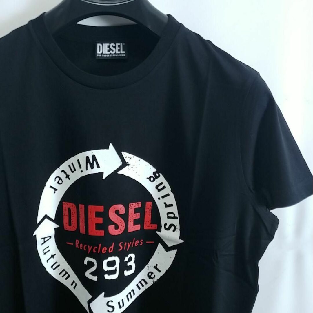 新品 L ディーゼル Diesel グラフィック Tシャツ カットソー C1 黒