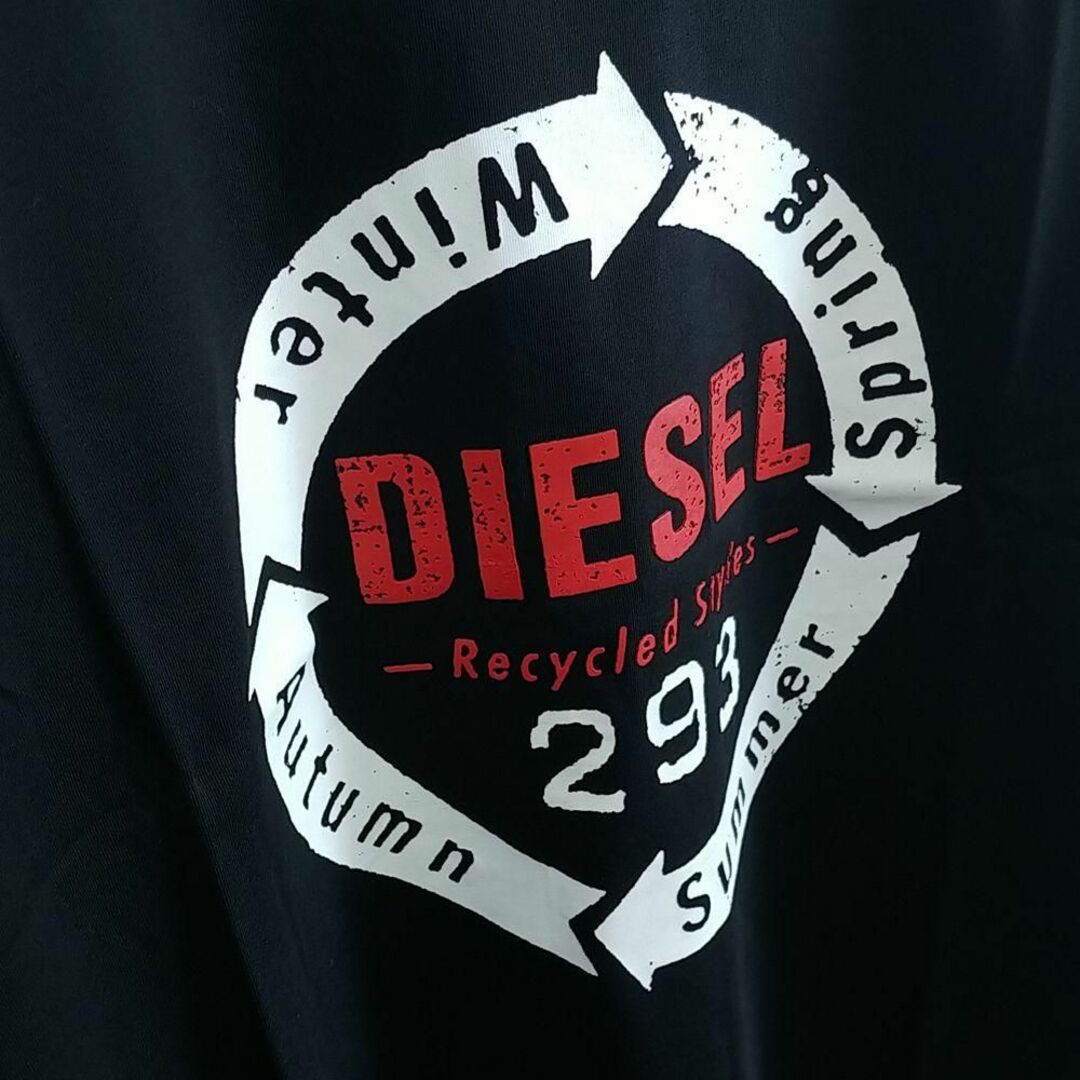 新品 L ディーゼル Diesel グラフィック Tシャツ カットソー C1 黒