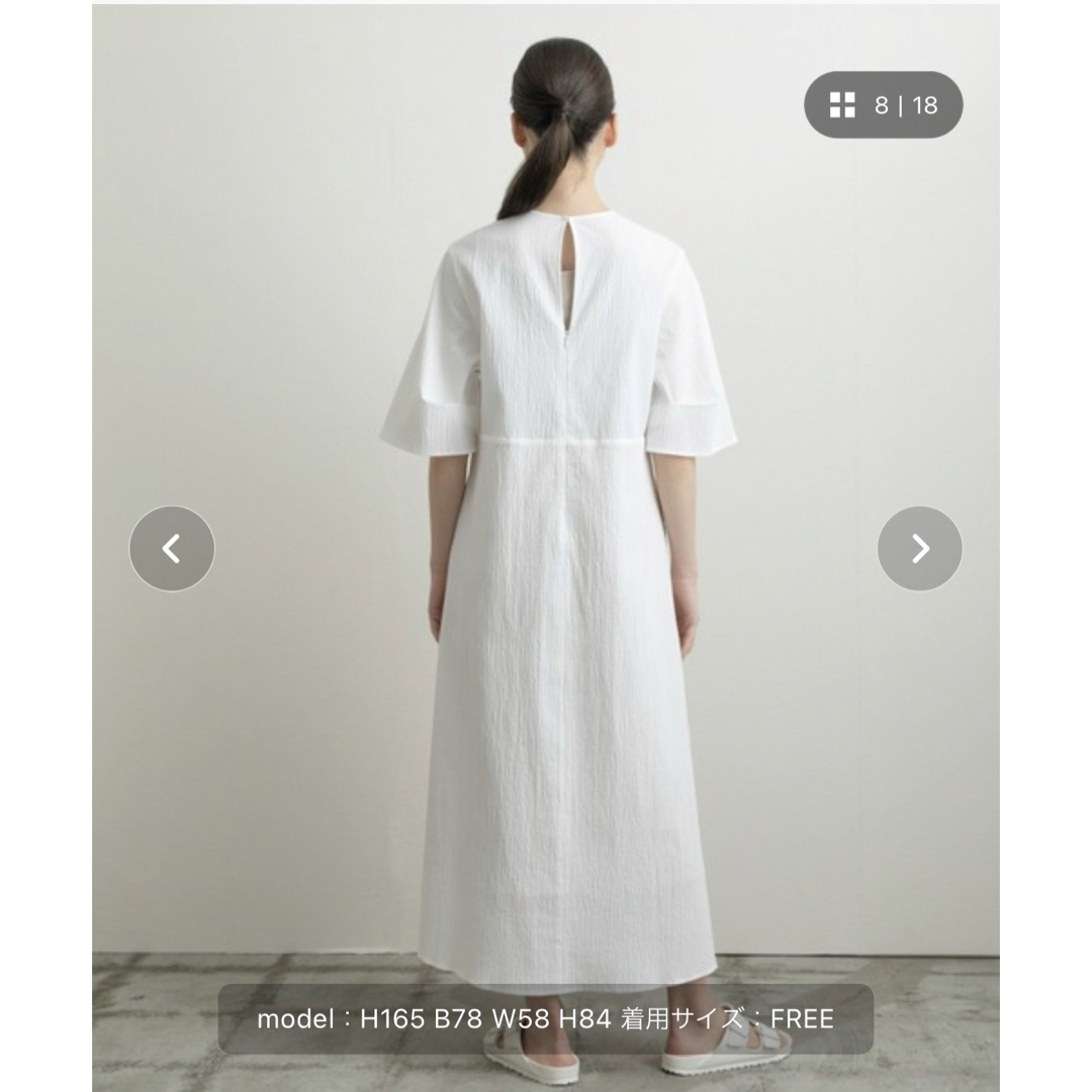 新品タグ付き【Liyoca】リップルタックスリーブワンピース