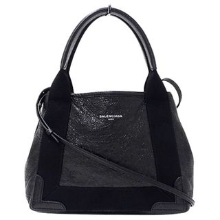 バレンシアガ ハンドバッグ ネイビーカバ XS レザー 542018 BALENCIAGA バッグ 2wayショルダーバッグ 黒