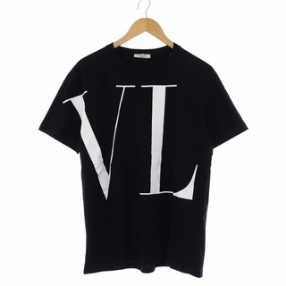 ヴァレンティノ(VALENTINO)のVALENTINO VLTNビッグロゴ Tシャツ カットソー 半袖 M 黒(Tシャツ/カットソー(半袖/袖なし))