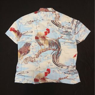 サンサーフ SUNSURF ハワイアンシャツ 尾長鳥 SS31599 L 美品