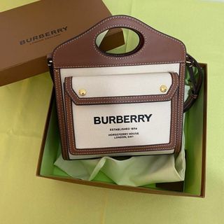 BURBERRY - ツートン キャンバス ミニ 2wayバッグの通販｜ラクマ