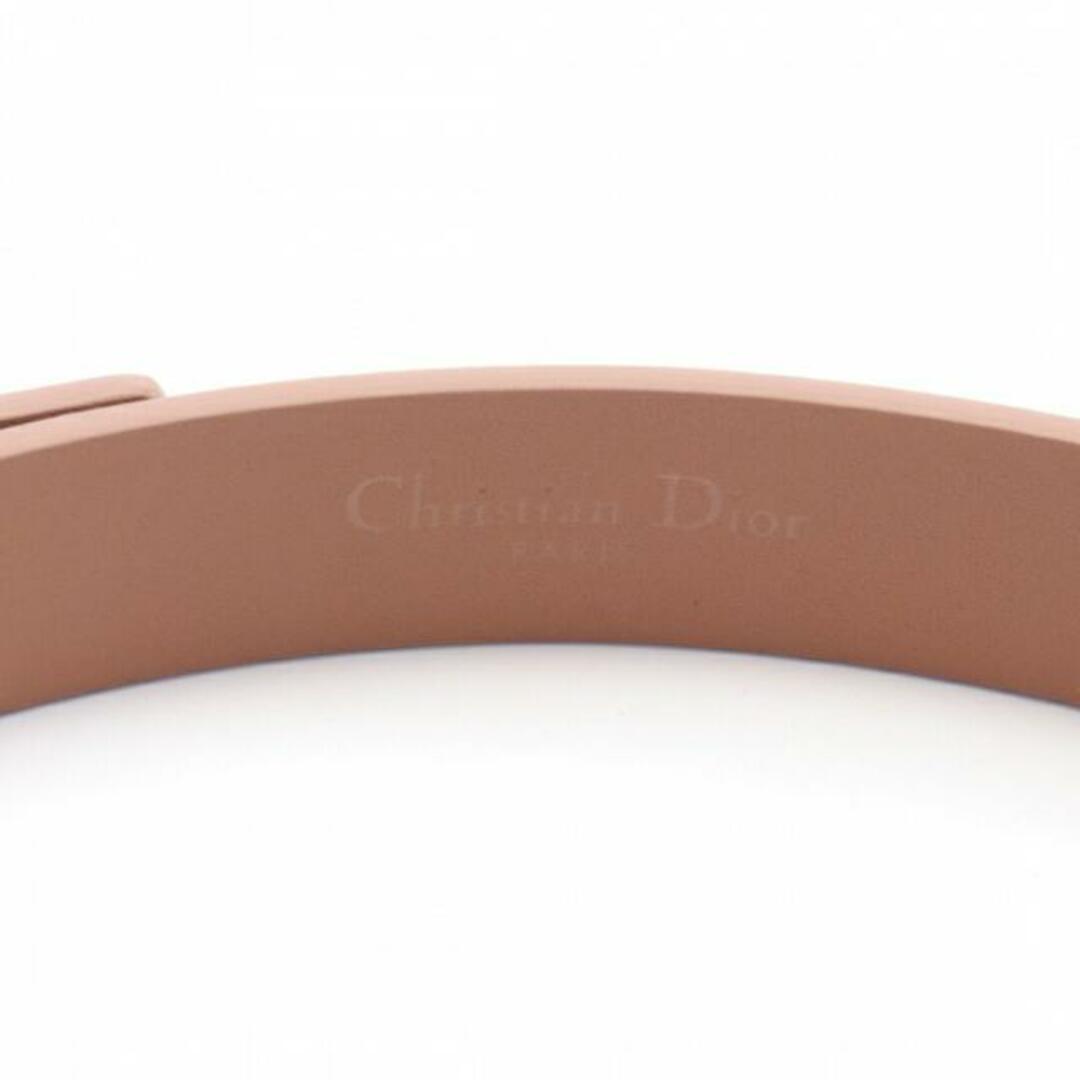 Christian Dior(クリスチャンディオール)のSADDLE マット 20mm ベルト レザー ピンクベージュ ロゴバックル レディースのファッション小物(ベルト)の商品写真