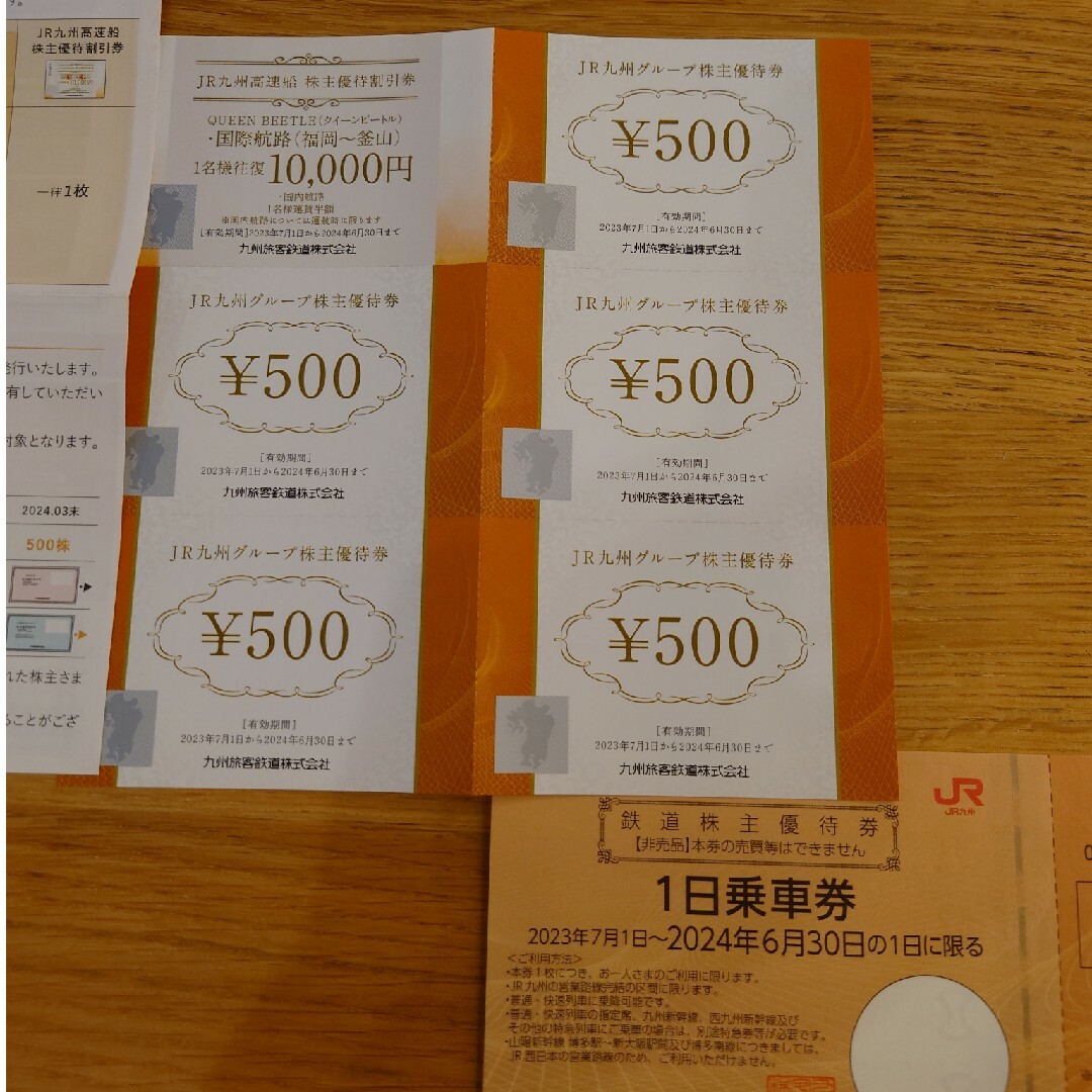 ☆☆☆ぴかぴか2270さま☆☆☆JR九州　株主優待券 チケットの乗車券/交通券(その他)の商品写真