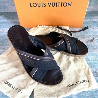 Louis Vuitton レザーサンダル 6 (7/25cm) ブラック