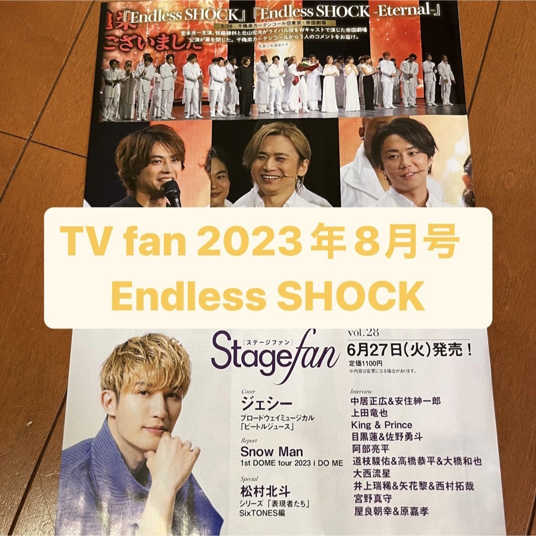 Johnny's(ジャニーズ)のEndless SHOCK   TV fan 8月号    切り抜き エンタメ/ホビーの雑誌(アート/エンタメ/ホビー)の商品写真