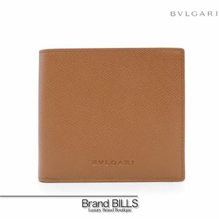 ブルガリ(BVLGARI)の未使用品 ブルガリ クラシコ 二つ折り財布 ブラウン レザー 男女兼用(折り財布)