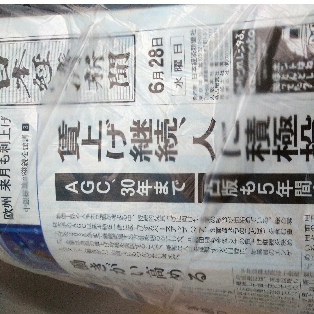 日経新聞　6月28日