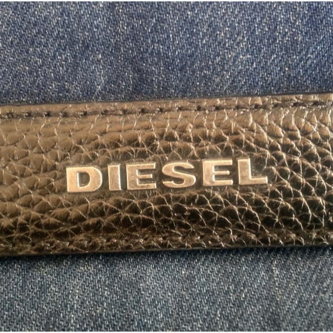 DISEL ディーゼル レザー＆デニム クラッチバッグ セカンド