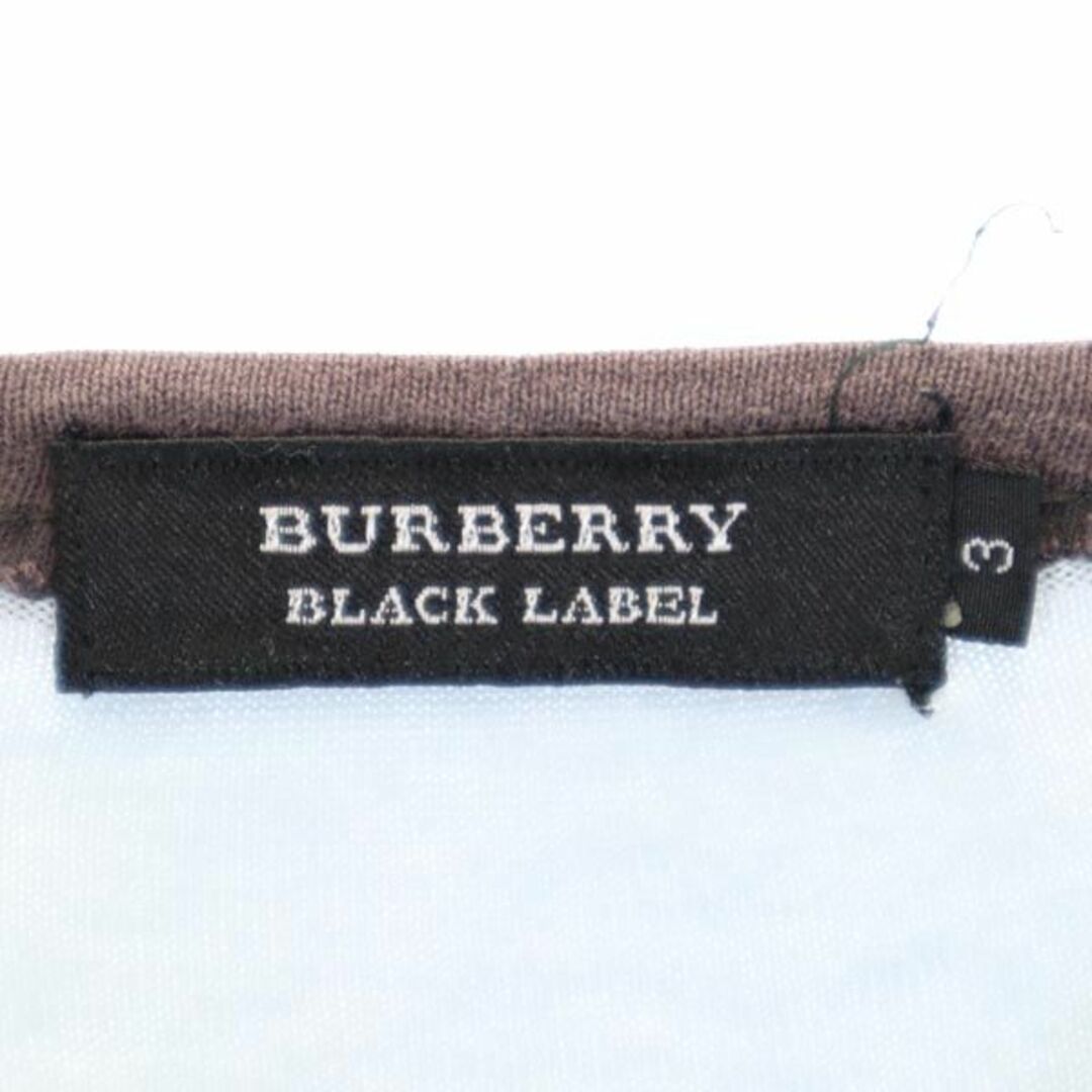 BURBERRY BLACK LABEL(バーバリーブラックレーベル)のバーバリーブラックレーベル ラグラン 半袖 Tシャツ 3 水色×茶 BURBERRY BLACK LABEL 三陽商会 日本製 メンズ 【中古】  【230610】 メール便可 メンズのトップス(Tシャツ/カットソー(半袖/袖なし))の商品写真