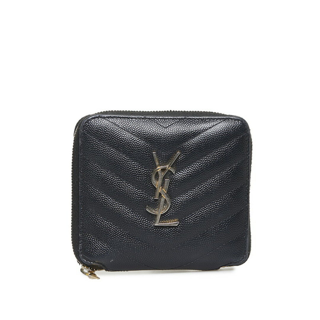 サンローラン YSLロゴ キルティング 二つ折り財布 レザー レディース SAINT LAURENT 【1-0105040】