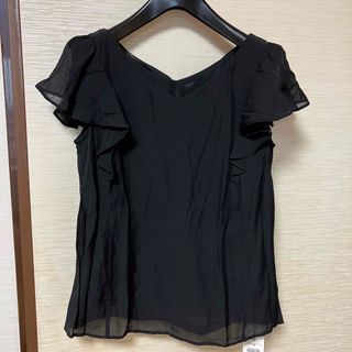 プロポーションボディドレッシング(PROPORTION BODY DRESSING)のプロポーションドレッシング　レディース　半袖ブラウス　ブラック　M 後ろリボン(シャツ/ブラウス(半袖/袖なし))