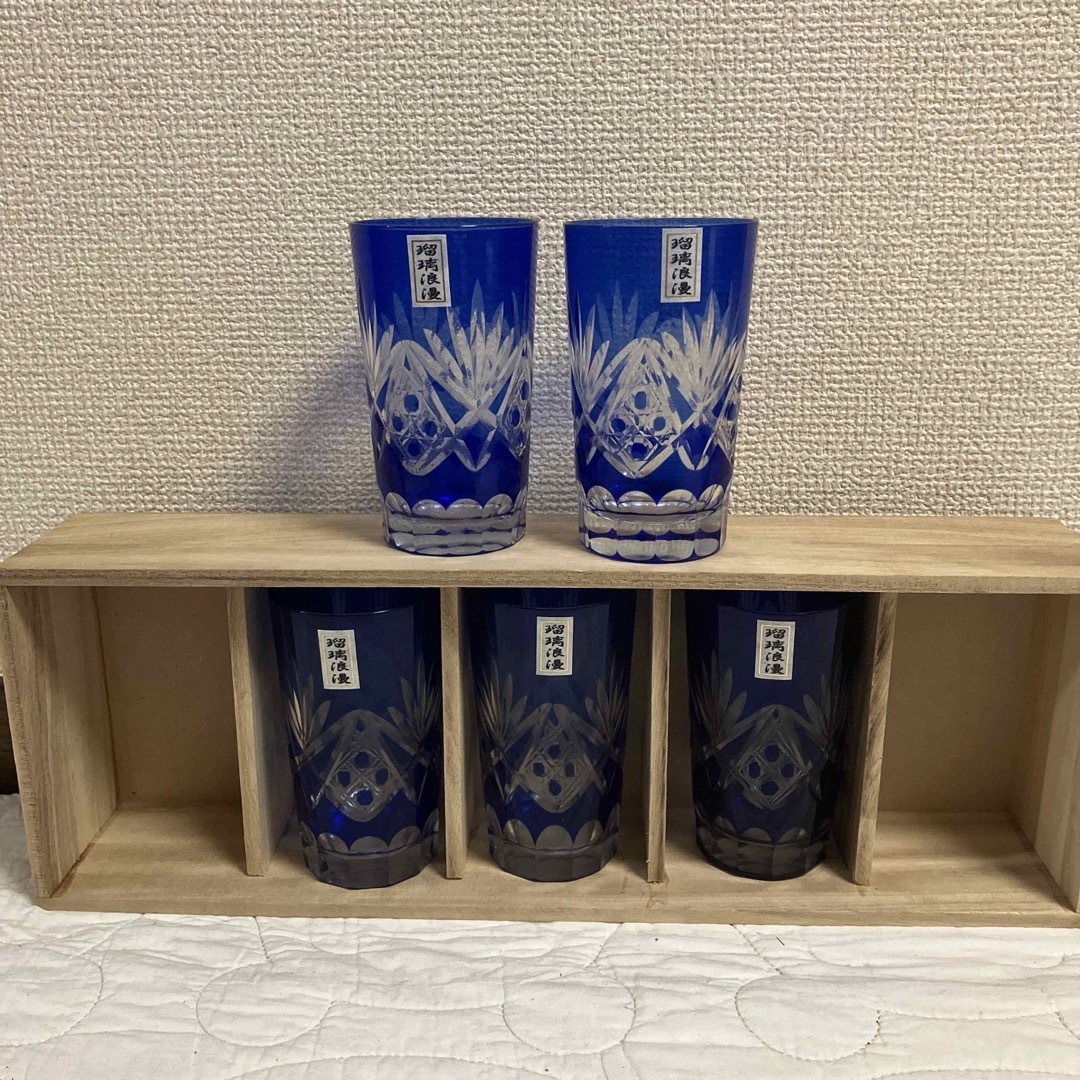 江戸切子　グラス　５個セット インテリア/住まい/日用品のキッチン/食器(グラス/カップ)の商品写真