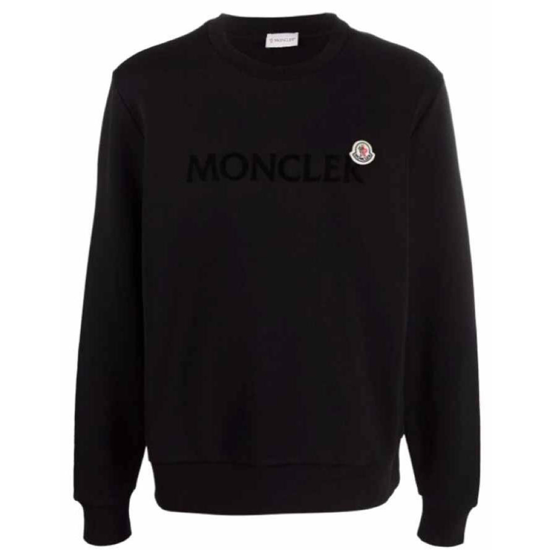 ☆最新作☆ MONCLER スウェット ロゴ ブラック モンクレール トレーナー-