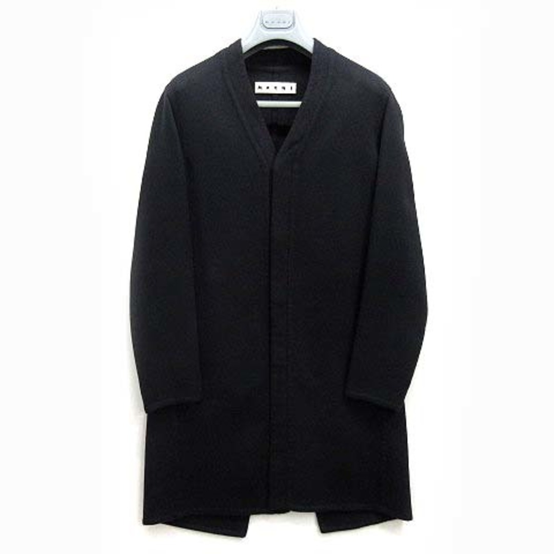 Marni(マルニ)のマルニ MARNI ノーカラー コート ウール カシミヤ アンゴラ 15AW 黒 メンズのジャケット/アウター(その他)の商品写真