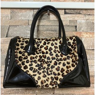 フルラ(Furla)のFURURA フルラ ハラコレオパード エナメル ミニボストン ハンドバッグ(ハンドバッグ)