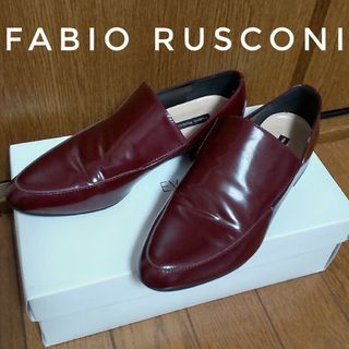 ファビオルスコーニ(FABIO RUSCONI)のFABIO RUSCONI フラットシューズ　レッド バーガンディ ボルドー(ローファー/革靴)