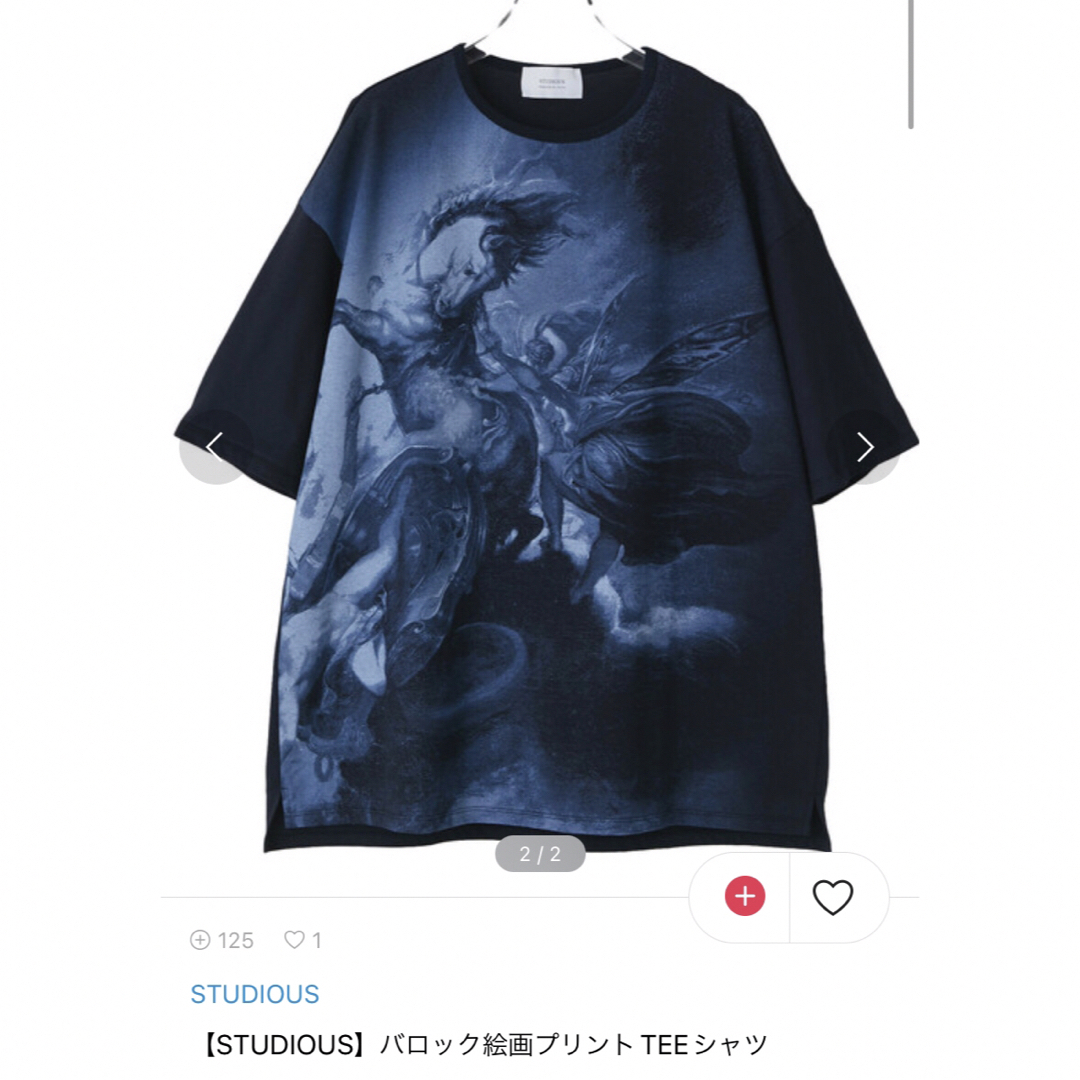 STUDIOUS(ステュディオス)の【STUDIOUS】バロック絵画プリントTEEシャツ メンズのトップス(Tシャツ/カットソー(半袖/袖なし))の商品写真