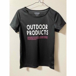 アウトドアプロダクツ(OUTDOOR PRODUCTS)のレディース　アウトドア半袖Tシャツ　ブラック(Tシャツ(半袖/袖なし))