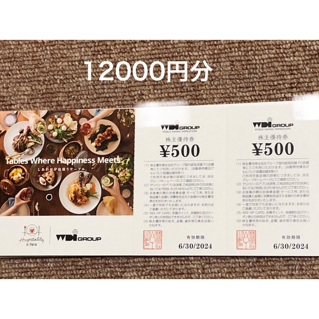 WDI  株主優待　12,000円分