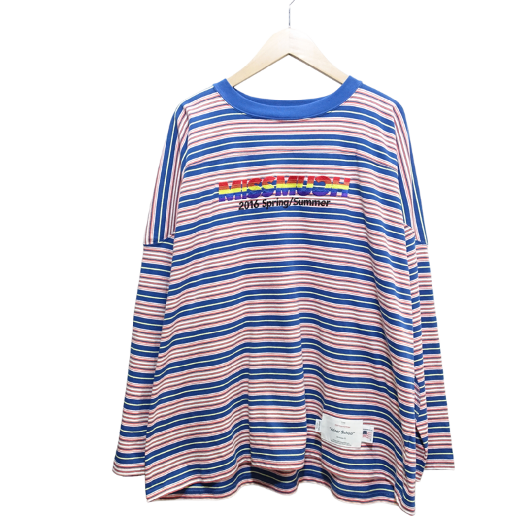 DAIRIKU MISSMUCH Border Football Tee - Tシャツ/カットソー(七分/長袖)