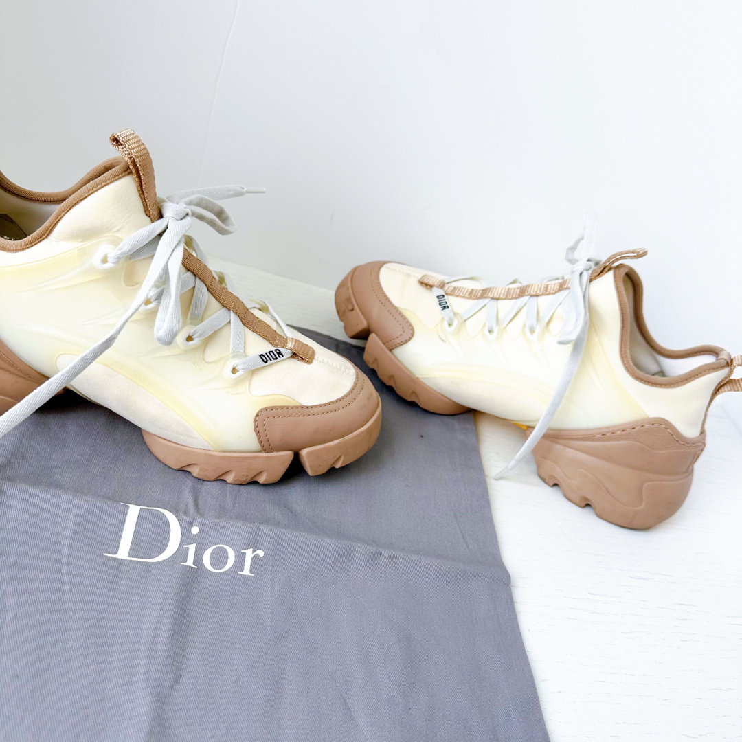 美品　Dior　ディオール　Ꭰコネクトスニーカー　39　26cm　ホワイト