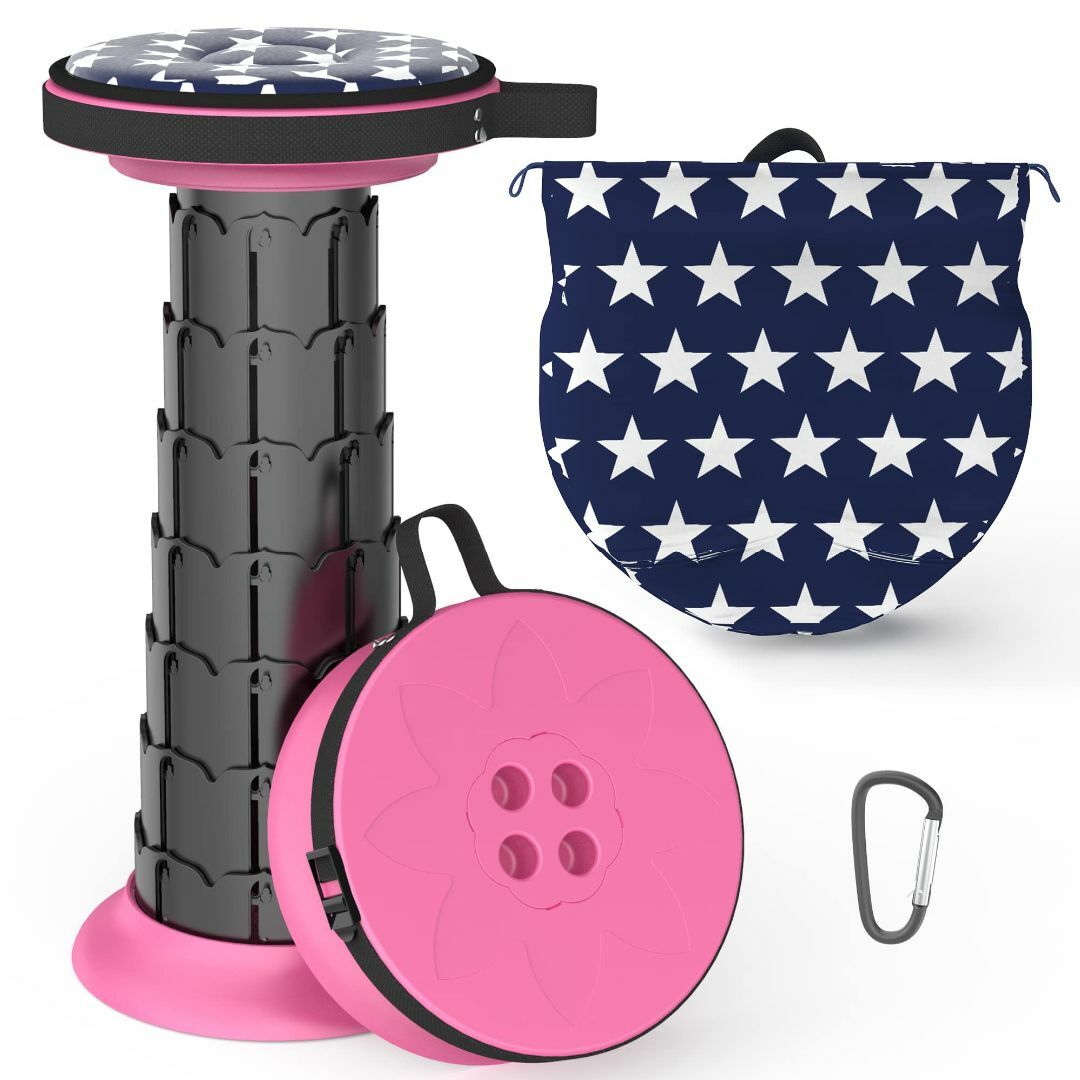 【色: ピンク】ALEVMOOM 折りたたみ椅子 折りたたみチェア アウトドア  スポーツ/アウトドアのアウトドア(テーブル/チェア)の商品写真