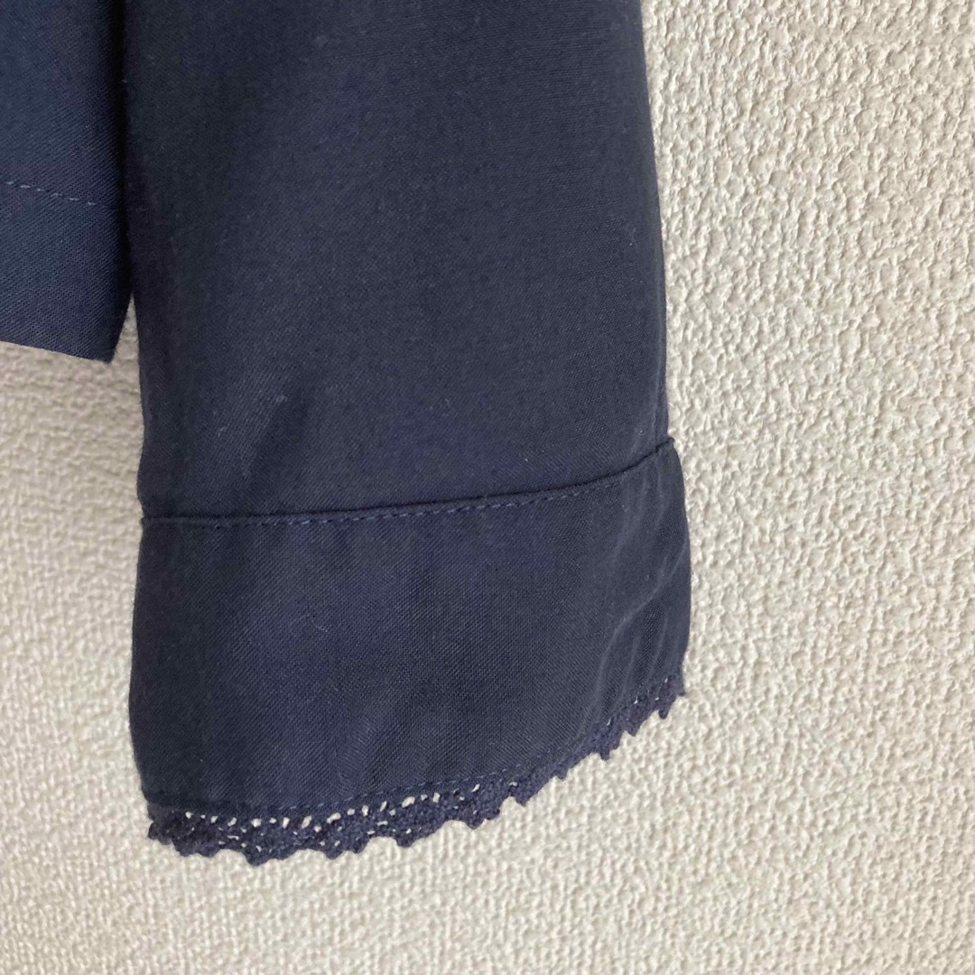 axes femme(アクシーズファム)のアクシーズファム  ノーカラージャケット　紺 レディースのジャケット/アウター(ノーカラージャケット)の商品写真