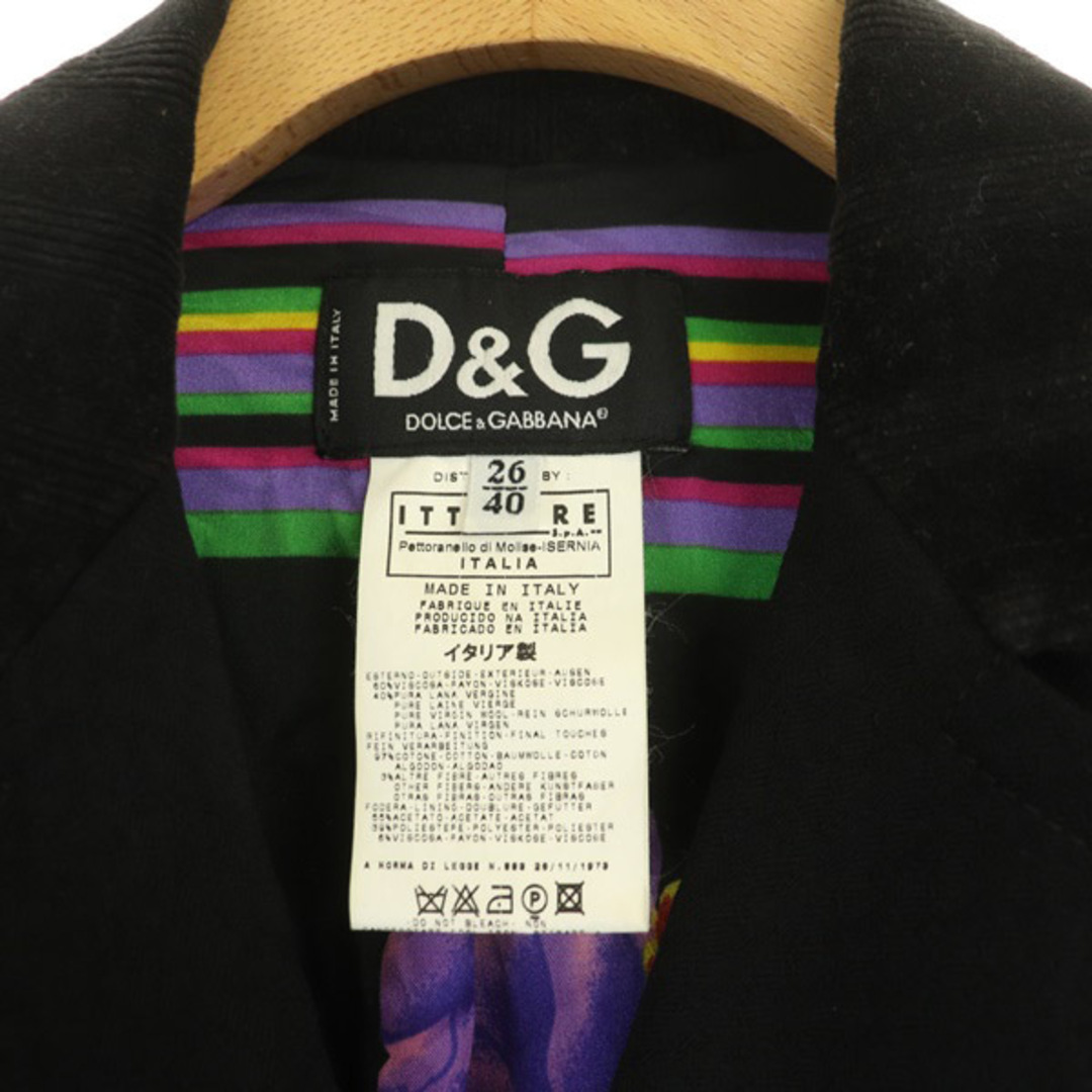 極美品】DOLCE&GABBANA テーラードジャケット 裏地ロゴ D&G-