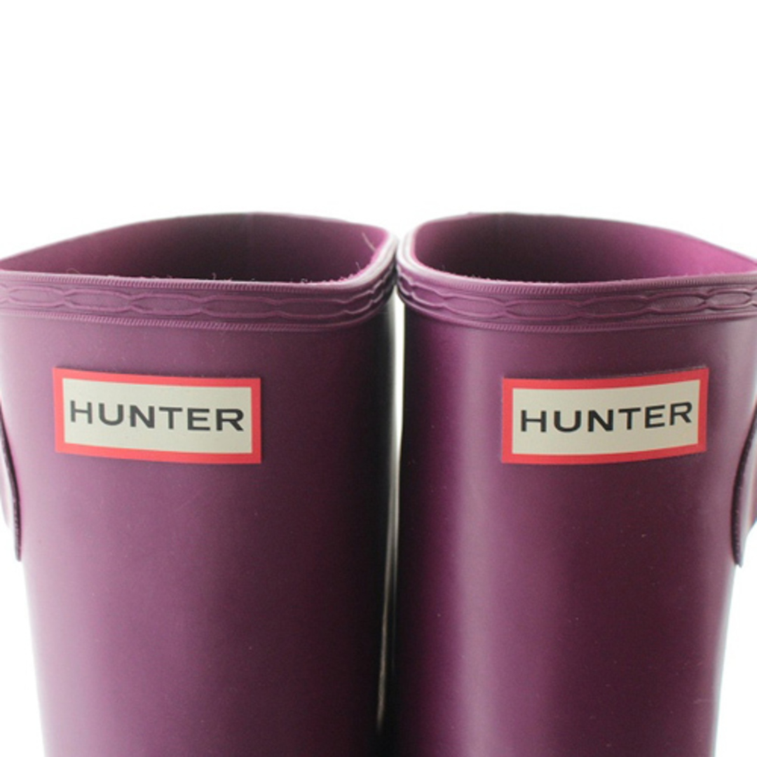 HUNTER(ハンター)のハンター レインブーツ 長靴 ロゴ UK5 24cm 紫 レディースの靴/シューズ(レインブーツ/長靴)の商品写真