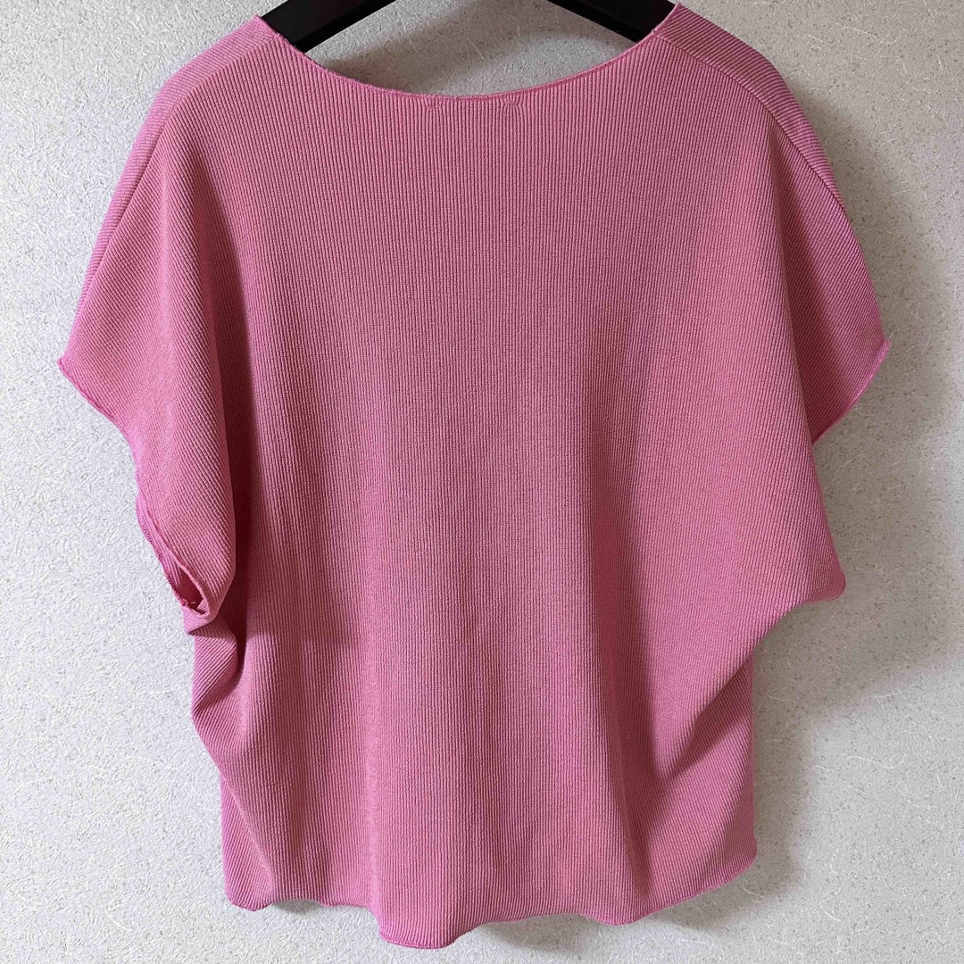 ZARA(ザラ)のZARA ザラ 半袖リブカットソー Tシャツ ピンク レディースのトップス(Tシャツ(半袖/袖なし))の商品写真