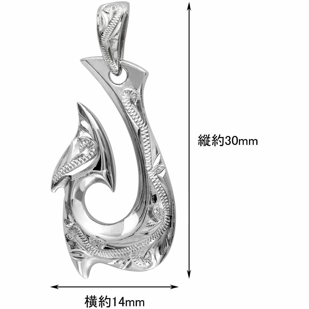 レイラニ ハワイアンジュエリー 釣り針 スクロール彫り フィッシュ ...