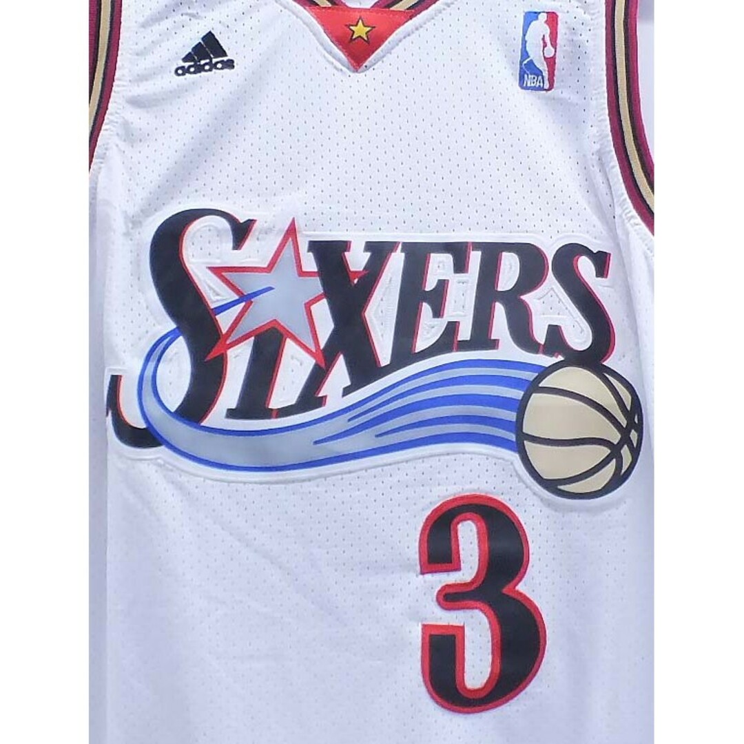 新品☆アレン・アイバーソン☆白M3番☆バスケ☆NBA☆シクサーズ