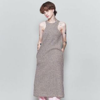 ロク(6 (ROKU))の＜6(ROKU)＞MIX CUT DRESS/ワンピース　新品タグ無し(ロングワンピース/マキシワンピース)