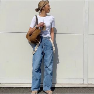 キャナルジーン(CANAL JEAN)のarc アーク サスペンダー付きデニムパンツ 新品 完売 TODAYFUL(デニム/ジーンズ)