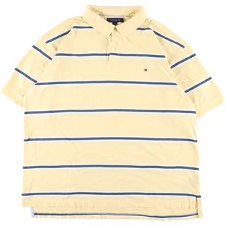 トミーヒルフィガー(TOMMY HILFIGER)の古着 トミーヒルフィガー TOMMY HILFIGER 半袖 ボーダー ポロシャツ メンズXXL /eaa349061(ポロシャツ)