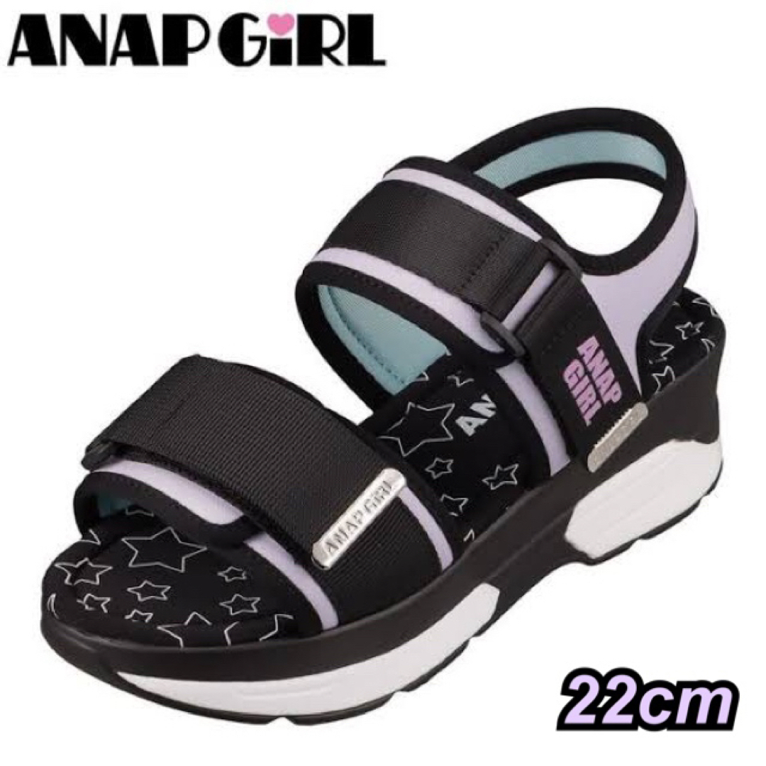 ANAP GiRL(アナップガール)のANAPGiRL 厚底サンダル 22 キッズ/ベビー/マタニティのキッズ靴/シューズ(15cm~)(サンダル)の商品写真