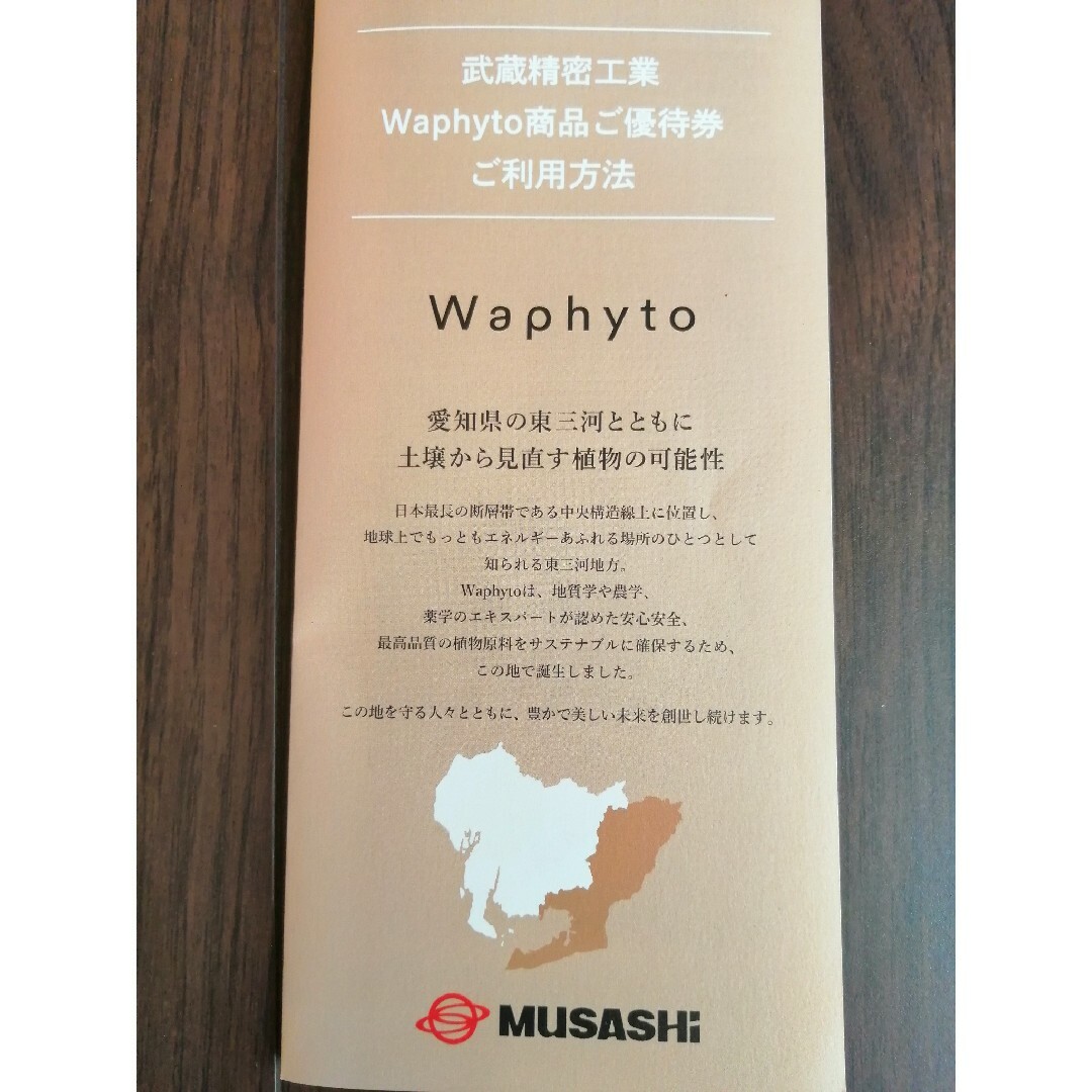 ベビーグッズも大集合 武蔵精密工業 株主優待券 Waphyto商品 mamun.uz