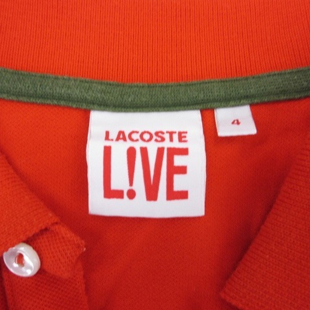 LACOSTE(ラコステ)のラコステ LACOSTE LIVE ポロシャツ 半袖 ワニワッペン 4 オレンジ レディースのトップス(ポロシャツ)の商品写真