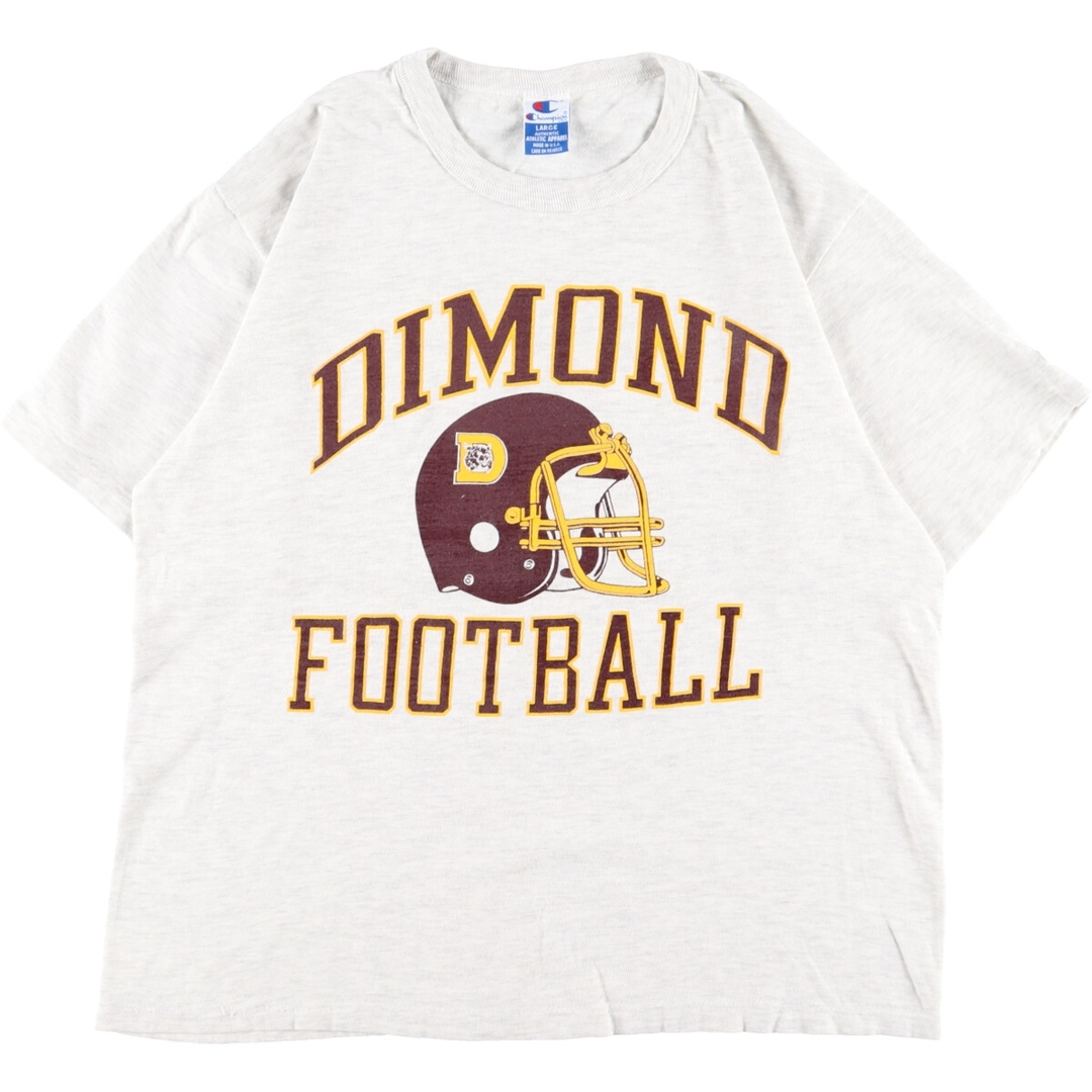 90年代 チャンピオン Champion DIMOND FOOTBALL スポーツプリントTシャツ USA製 メンズL ヴィンテージ /eaa349548