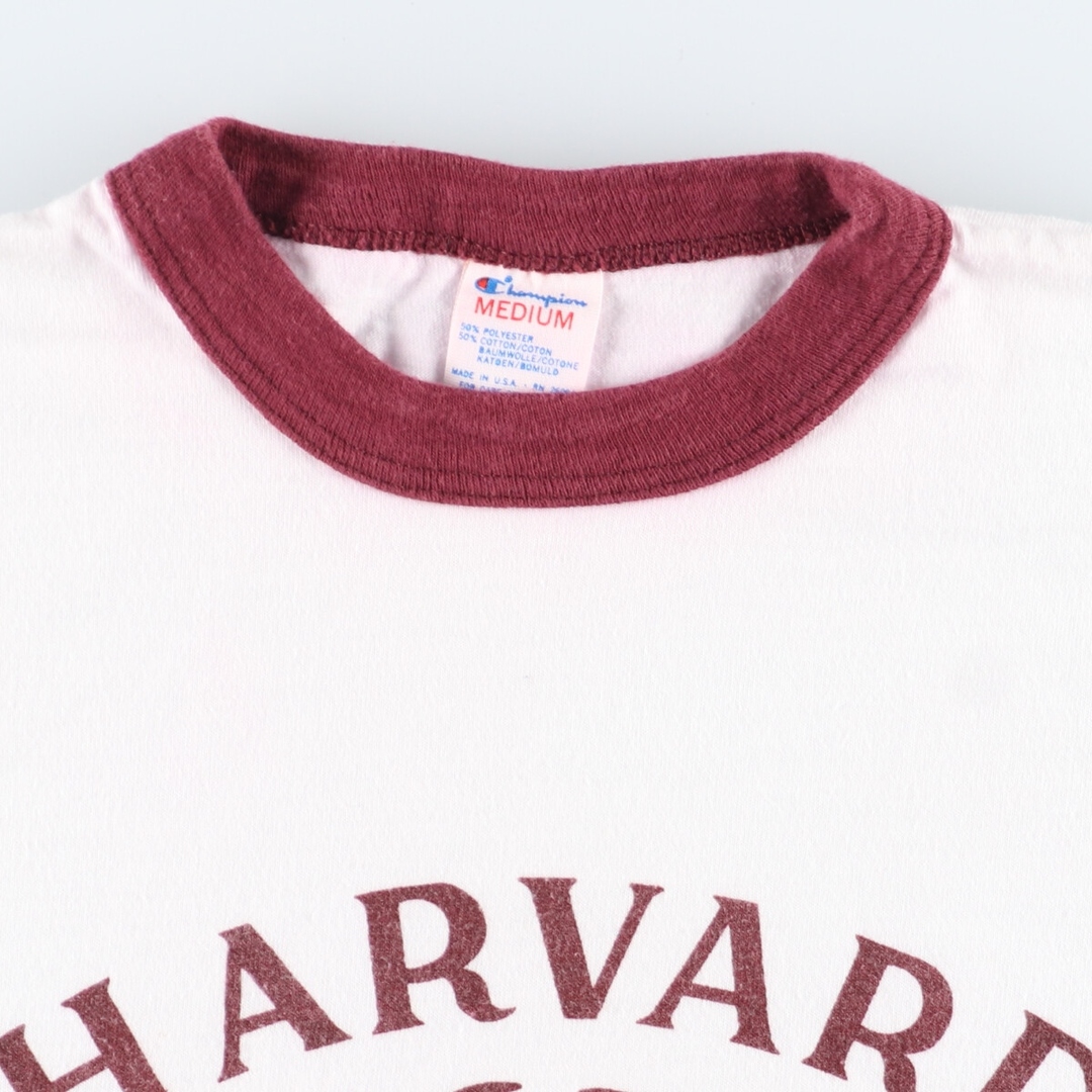 古着 80年代 チャンピオン Champion トリコタグ HARVARD UNIVERSITY ハーバード大学 リンガーTシャツ USA製  レディースS ヴィンテージ /eaa347562