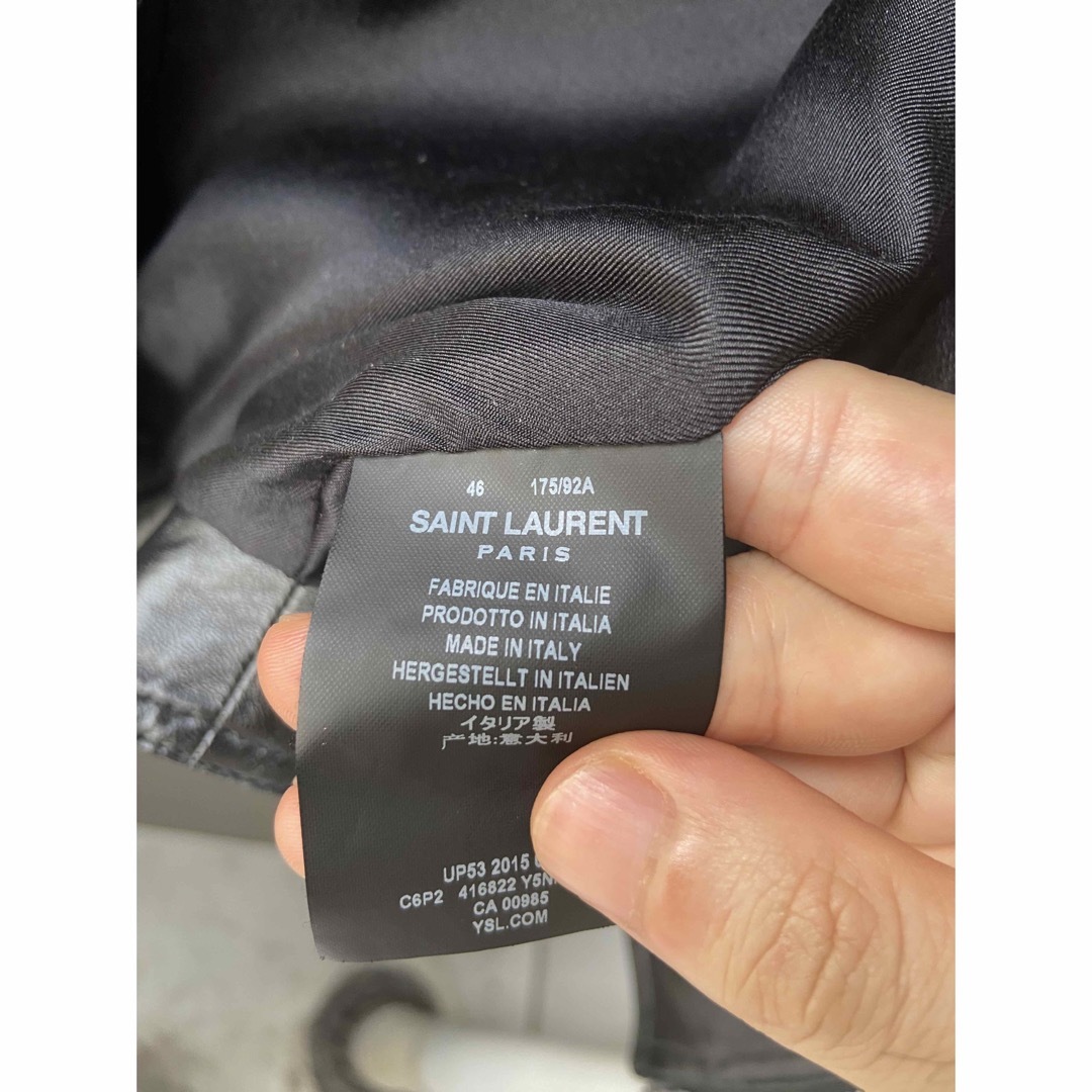 Saint Laurent(サンローラン)のサンローランパリ 16ss スタッズ レザー ライダース ジャケット メンズのジャケット/アウター(ライダースジャケット)の商品写真