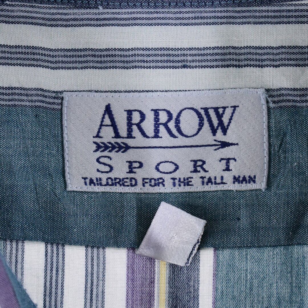 ARROW(アロー)の古着 ビッグサイズ アロー Arrow 半袖 ストライプシャツ メンズXXXL /eaa349130 メンズのトップス(シャツ)の商品写真