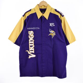 古着 NFL Minnesota Vikings ミネソタ バイキングス 半袖シャツ メンズXL /eaa349116(シャツ)