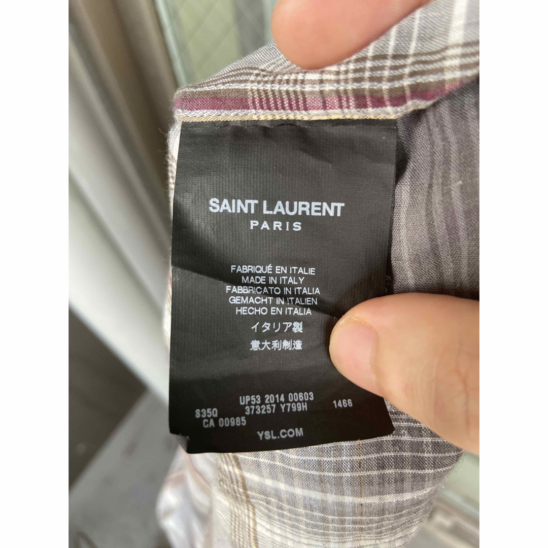 Saint Laurent(サンローラン)のサンローラン パリ 15SS オンブレ チェック シャツ 金糸 メンズのトップス(シャツ)の商品写真