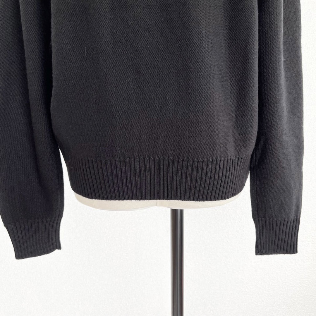 N°21ヌメロ ヴェントゥーノ ロゴ入りニット セーター ブラック XSサイズ-