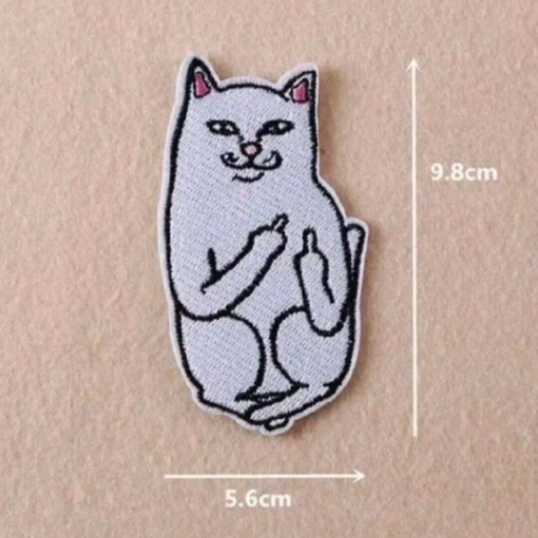 リメイクに☆Ripndip いたずら 猫 ネコ ワッペン合計2枚セット☆新品 ハンドメイドの素材/材料(各種パーツ)の商品写真